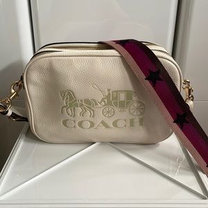Coach white with purple crossbody